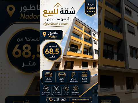 الجديد: شقق للبيع بتصميم عصري | الناظور #appartement #nador 1