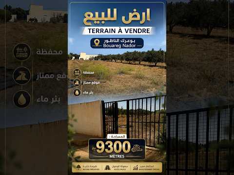 أرض للبيع 9300 متر | بوعرك الناظور #terrain #nador 1