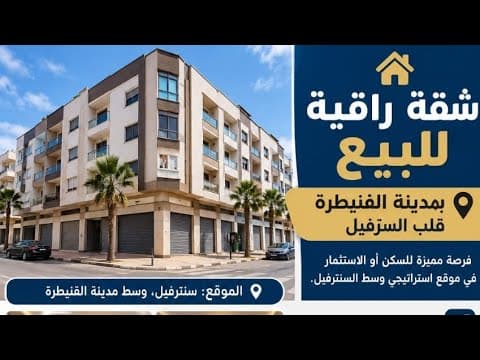 شقة للبيع زاوية بـ 4 واجهات على الشارع (0770426854)(0627389889) بمدينة القنيطرة وسط المدينة 1